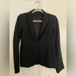 Theory Black Wool Blazer with Pockets Size 0 / Small Made in USA